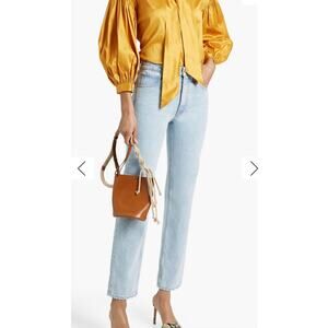 ULLA Johnson Women's Light Blue High Rise Slim Straight Leg Jeans Size 29‎